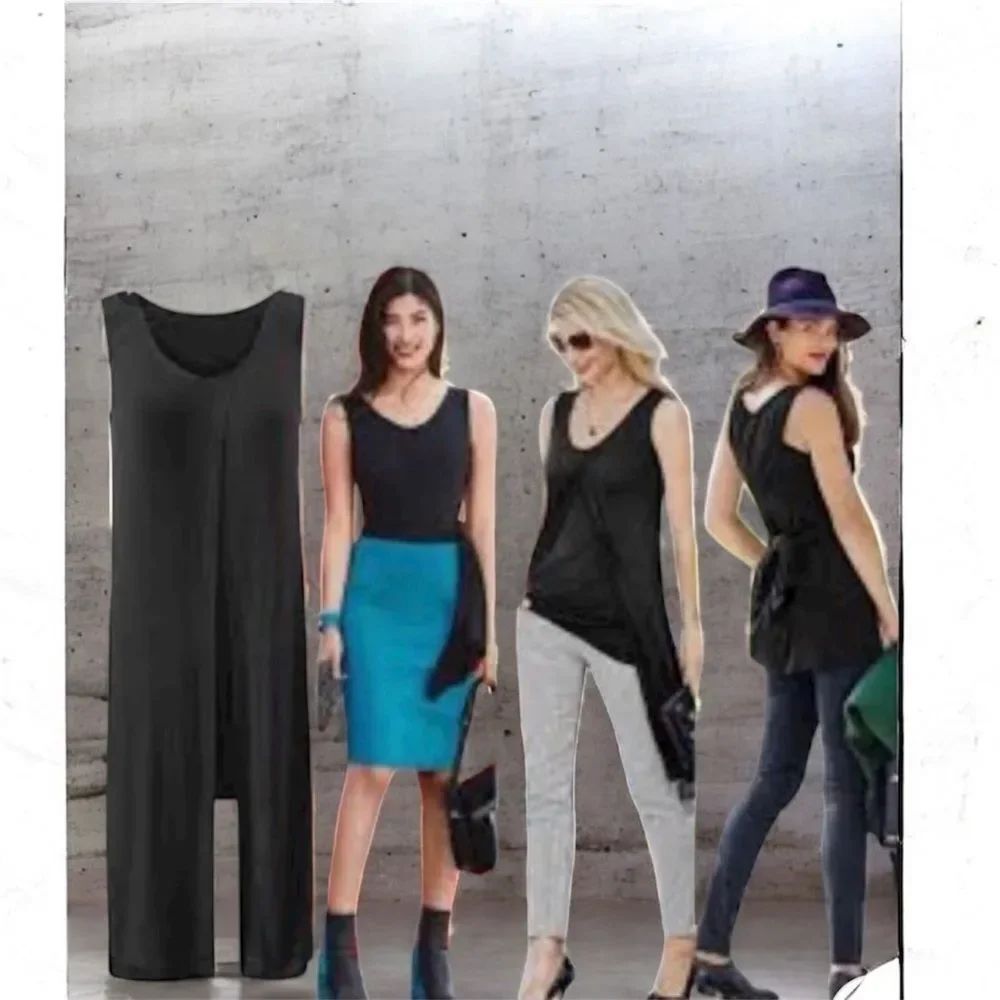 Cabi #3243 Beyond TeeTank Long Stretchy Tunic Too/Dress - L - Great Condition
